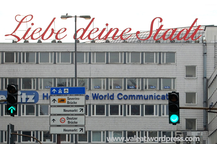 "Liebe deine Stadt": Kölner  Nord-Süd-Fahrt.  Foto: (c) Valeat